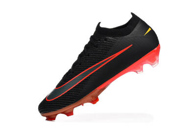 Nike Air Zoom Mercurial Vapor 16 Elite FG Firm Ground Soccer Cleats - Black/Electric Red/Flame Orange