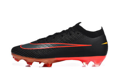 Nike Air Zoom Mercurial Vapor 16 Elite FG Firm Ground Soccer Cleats - Black/Electric Red/Flame Orange