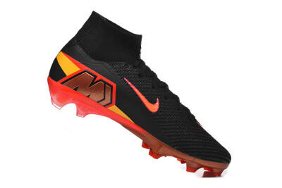 Nike Air Zoom Mercurial Superfly 10 Elite FG Firm Ground Soccer Cleats - Black/Fiery Red/Golden Yellow