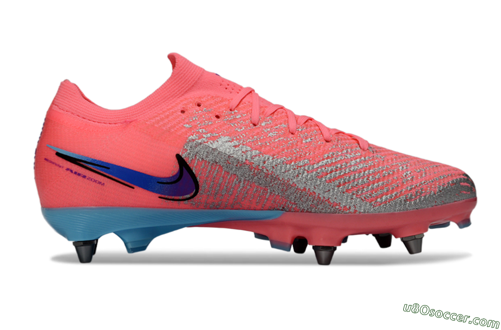 Nike Air Zoom Mercurial Vapor 16 Elite SG Soft Ground Soccer Cleats - Pink/Bright Coral/Aquatic Blue 7