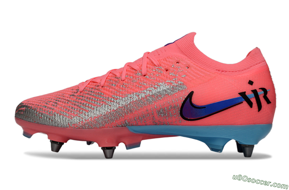 Nike Air Zoom Mercurial Vapor 16 Elite SG Soft Ground Soccer Cleats - Pink/Bright Coral/Aquatic Blue 2