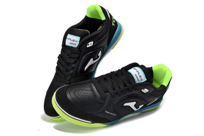 Joma Top Flex IC Indoor & Futsal Soccer Shoes - Black/Lime Green/Blue Lagoon