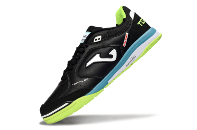 Joma Top Flex IC Indoor & Futsal Soccer Shoes - Black/Lime Green/Blue Lagoon