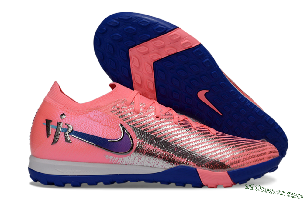 Nike Air Zoom Mercurial Vapor 16 Elite TF Artificial Turf Soccer Shoes - Pink/Electric Blue/Silver 1