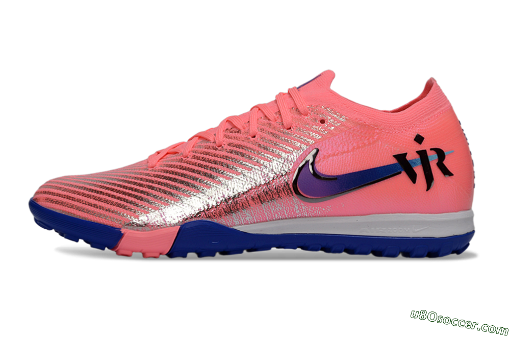 Nike Air Zoom Mercurial Vapor 16 Elite TF Artificial Turf Soccer Shoes - Pink/Electric Blue/Silver 2