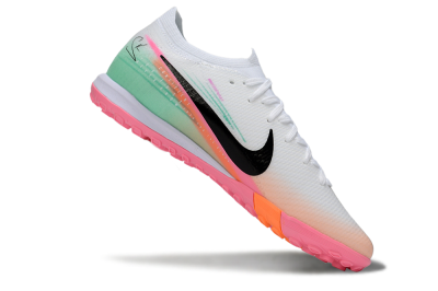 Nike Air Zoom Mercurial Vapor 16 Elite TF Artificial Turf Soccer Shoes - White/Coral Pink/Mint Green