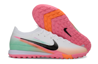 Nike Air Zoom Mercurial Vapor 16 Elite TF Artificial Turf Soccer Shoes - White/Coral Pink/Mint Green