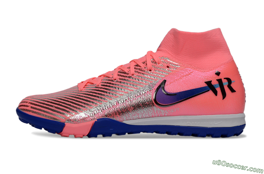 Nike Air Zoom Mercurial Superfly 10 Elite TF Artificial Turf Soccer Shoes - Pink/Electric Pink/Deep Blue 2