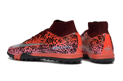 Nike Air Zoom Mercurial Superfly 10 Elite TF Artificial Turf Soccer Shoes - Red/Wild Pink/Metallic Silver