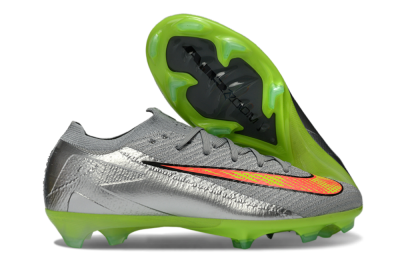 Nike Air Zoom Mercurial Vapor 16 Elite FG Firm Ground Soccer Cleats - Gray/Electric Green/Bright Red
