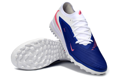 Nike Phantom 6 Low Elite TF Artificial Turf Soccer Shoes - Blue/Bright Pink/Sleek White