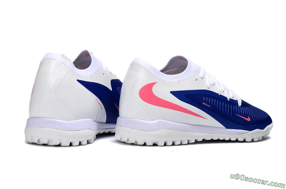 Nike Phantom 6 Low Elite TF Artificial Turf Soccer Shoes - Blue/Bright Pink/Sleek White 6