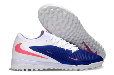 Nike Phantom 6 Low Elite TF Artificial Turf Soccer Shoes - Blue/Bright Pink/Sleek White