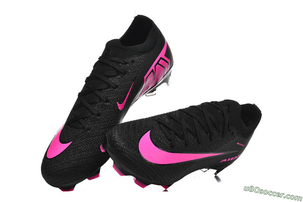 Nike Air Zoom Mercurial Vapor 16 Elite FG Firm Ground Soccer Cleats - Black/Vibrant Pink/Glossy Black 6