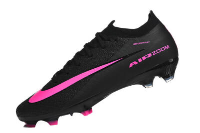 Nike Air Zoom Mercurial Vapor 16 Elite FG Firm Ground Soccer Cleats - Black/Vibrant Pink/Glossy Black