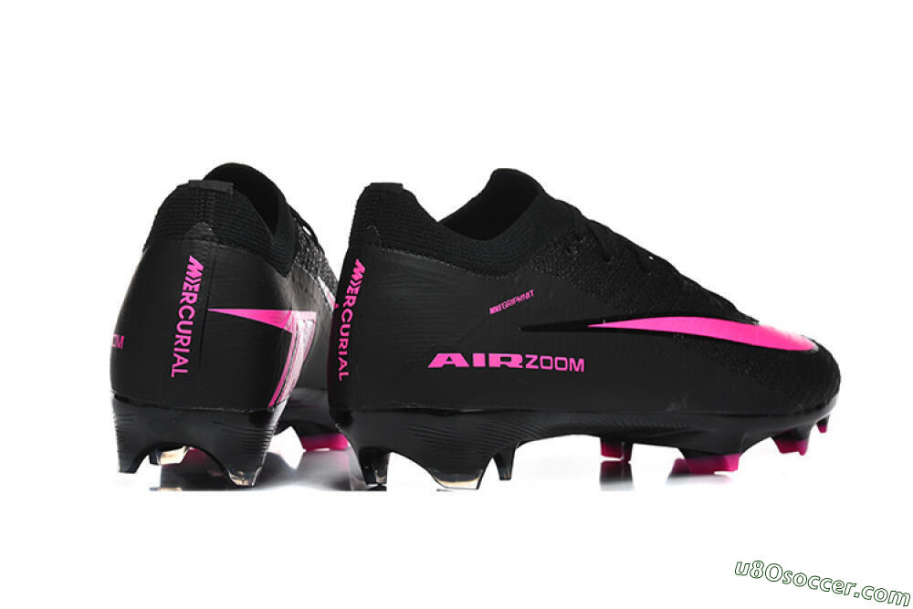 Nike Air Zoom Mercurial Vapor 16 Elite FG Firm Ground Soccer Cleats - Black/Vibrant Pink/Glossy Black 9