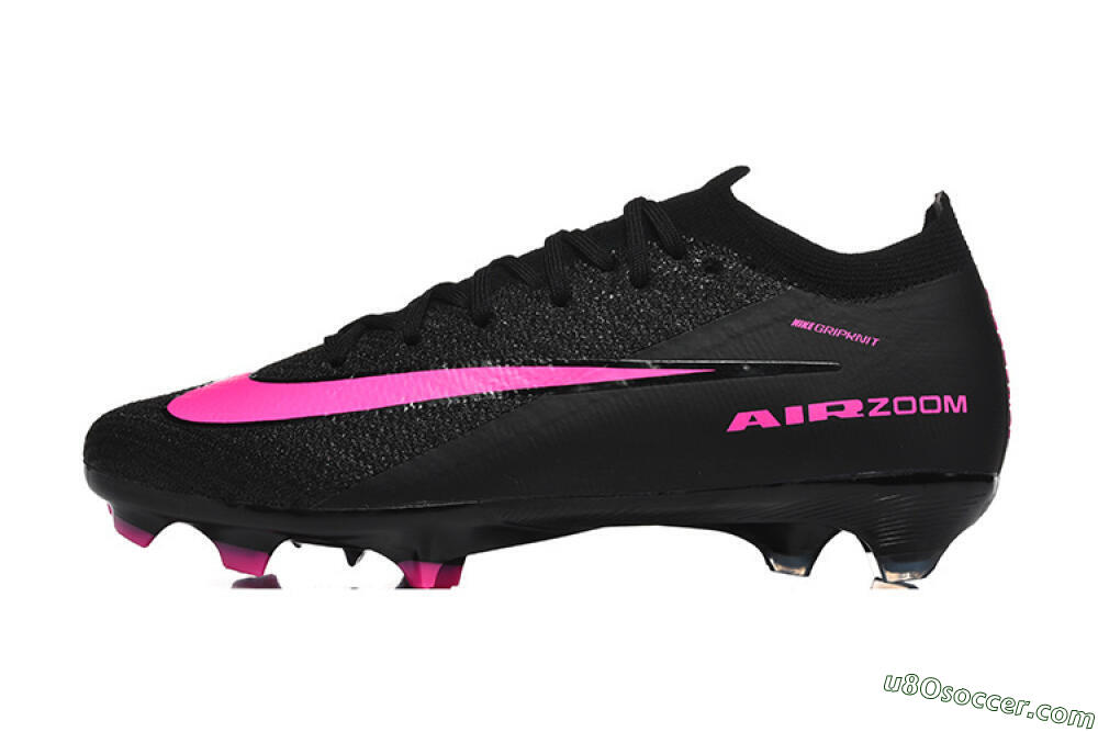 Nike Air Zoom Mercurial Vapor 16 Elite FG Firm Ground Soccer Cleats - Black/Vibrant Pink/Glossy Black 2