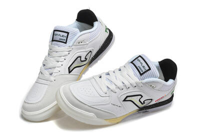 Joma Top Flex IC Indoor & Futsal Soccer Shoes - White/Electric Green/Jet Black