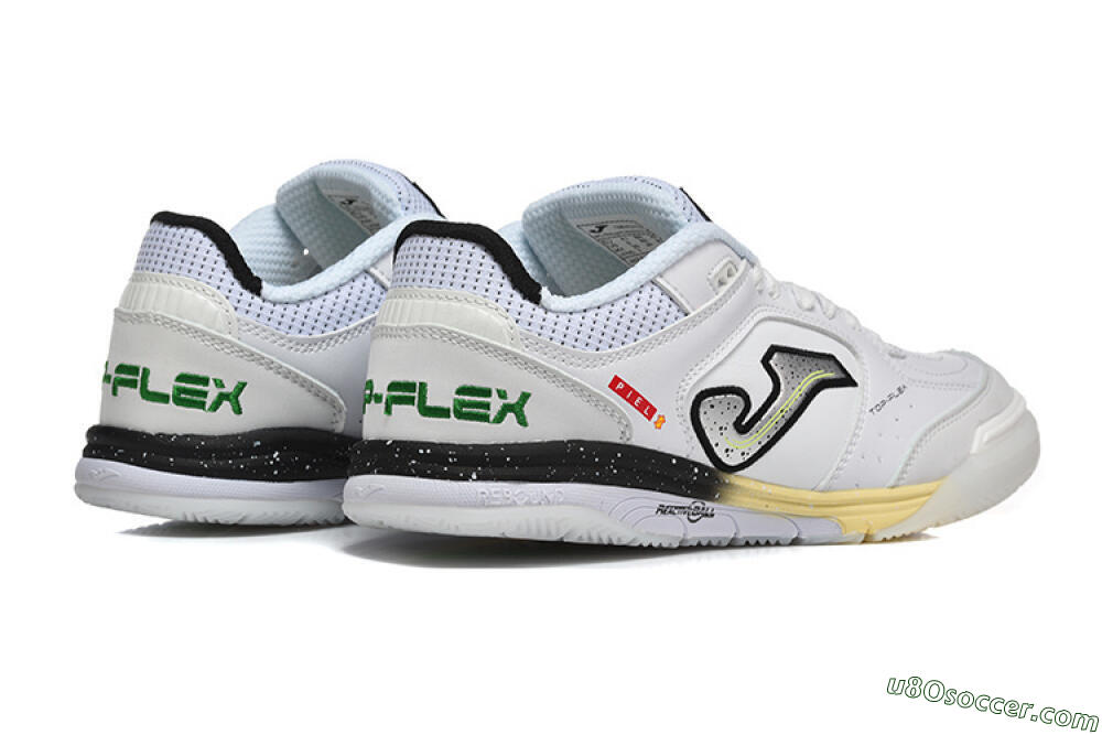 Joma Top Flex IC Indoor & Futsal Soccer Shoes - White/Electric Green/Jet Black 9