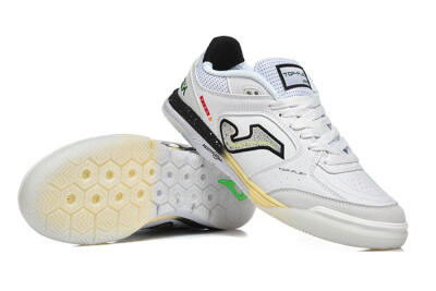Joma Top Flex IC Indoor & Futsal Soccer Shoes - White/Electric Green/Jet Black
