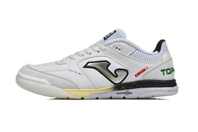 Joma Top Flex IC Indoor & Futsal Soccer Shoes - White/Electric Green/Jet Black