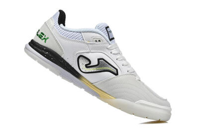 Joma Top Flex IC Indoor & Futsal Soccer Shoes - White/Electric Green/Jet Black