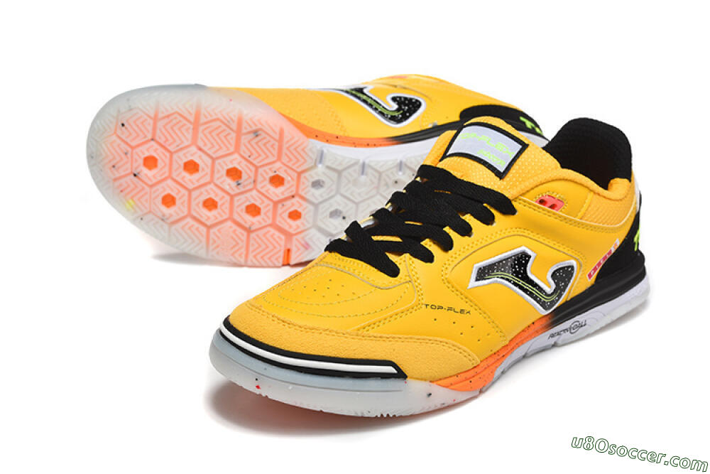 Joma Top Flex IC Indoor & Futsal Soccer Shoes - Yellow/Bright Citrus/Jet Black 3