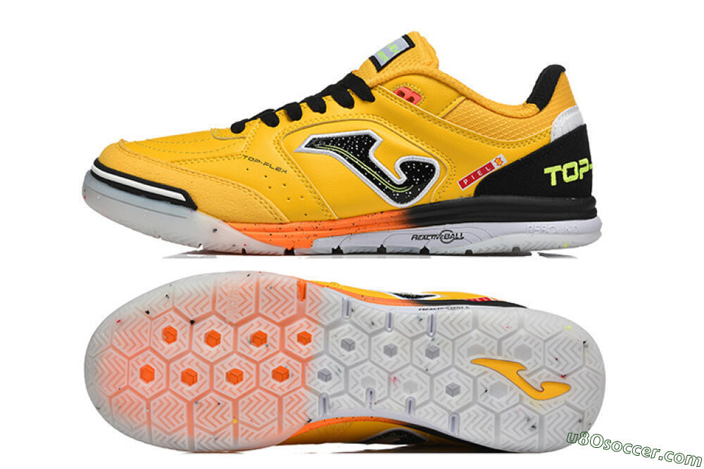 Joma Top Flex IC Indoor & Futsal Soccer Shoes - Yellow/Bright Citrus/Jet Black 0