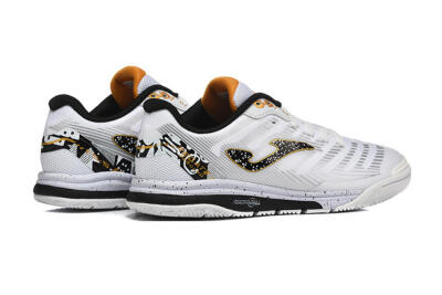 Joma Top Flex IC Indoor & Futsal Soccer Shoes - White/Bold Yellow/Black