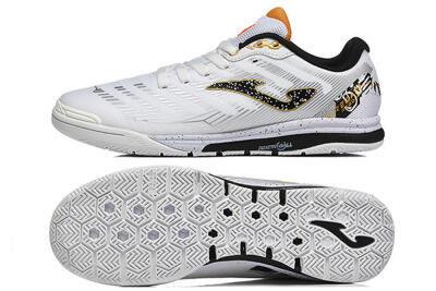 Joma Top Flex IC Indoor & Futsal Soccer Shoes - White/Bold Yellow/Black
