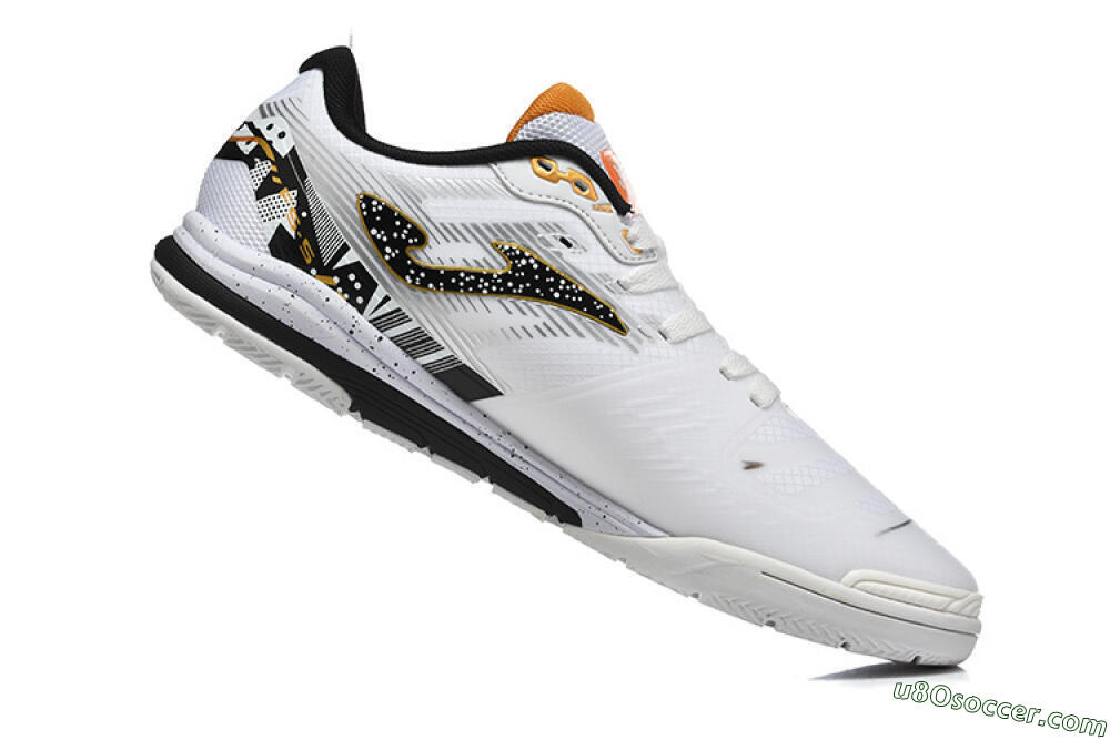 Joma Top Flex IC Indoor & Futsal Soccer Shoes - White/Bold Yellow/Black 7