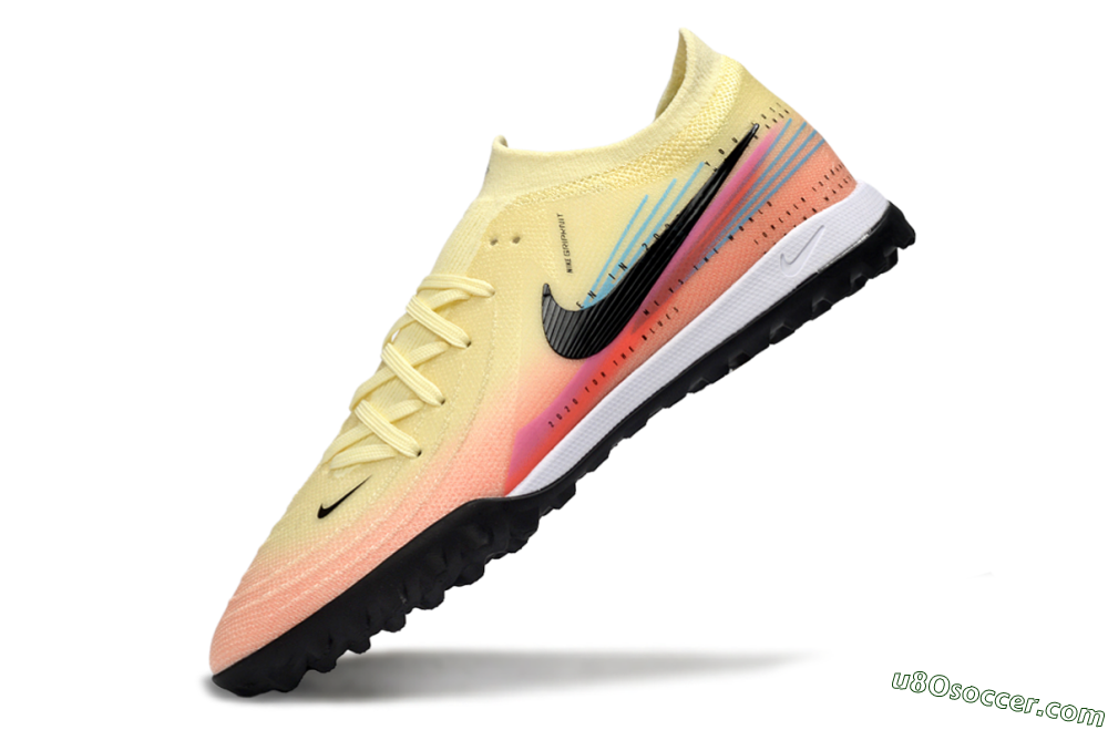 Nike Phantom GX 2 Elite TF Artificial Turf Soccer Shoes - Yellow/Sunset Orange/Pink Lemonade 5