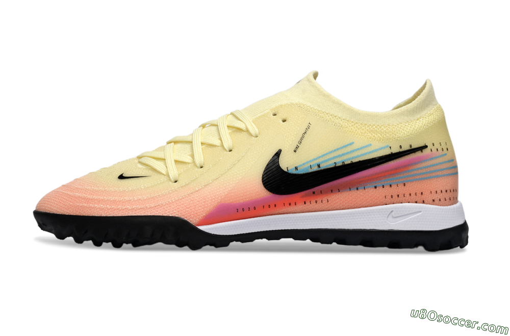 Nike Phantom GX 2 Elite TF Artificial Turf Soccer Shoes - Yellow/Sunset Orange/Pink Lemonade 2