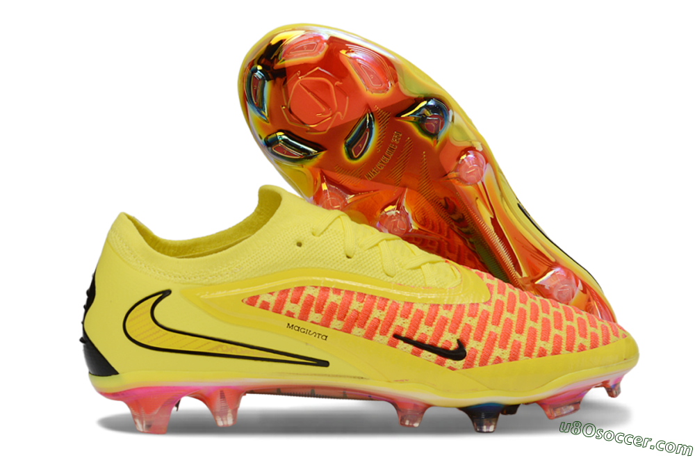 Nike Phantom 6 Low Elite FG Firm Ground Soccer Cleats - Yellow/Vibrant Lemon/Fiery Sunset 1
