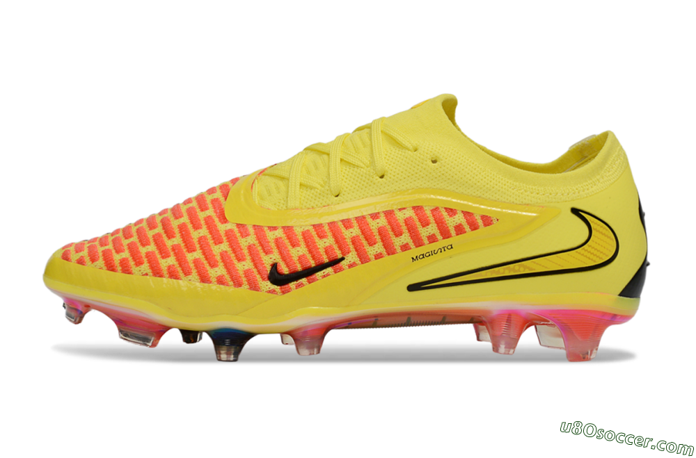 Nike Phantom 6 Low Elite FG Firm Ground Soccer Cleats - Yellow/Vibrant Lemon/Fiery Sunset 2
