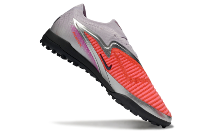 Nike Phantom 6 Low Elite TF Artificial Turf Soccer Shoes - Pink/Vibrant Coral/Metallic Silver