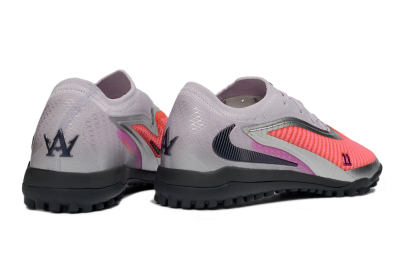 Nike Phantom 6 Low Elite TF Artificial Turf Soccer Shoes - Pink/Vibrant Coral/Metallic Silver