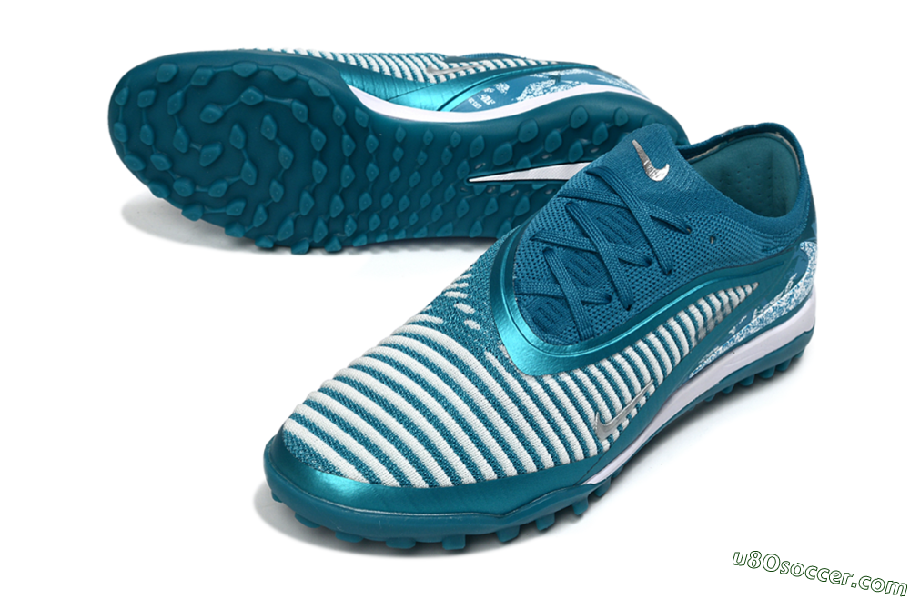 Nike Phantom 6 Low Elite TF Artificial Turf Soccer Shoes - Teal/Cool Teal/White Burst 3