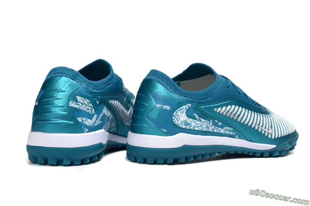 Nike Phantom 6 Low Elite TF Artificial Turf Soccer Shoes - Teal/Cool Teal/White Burst 6