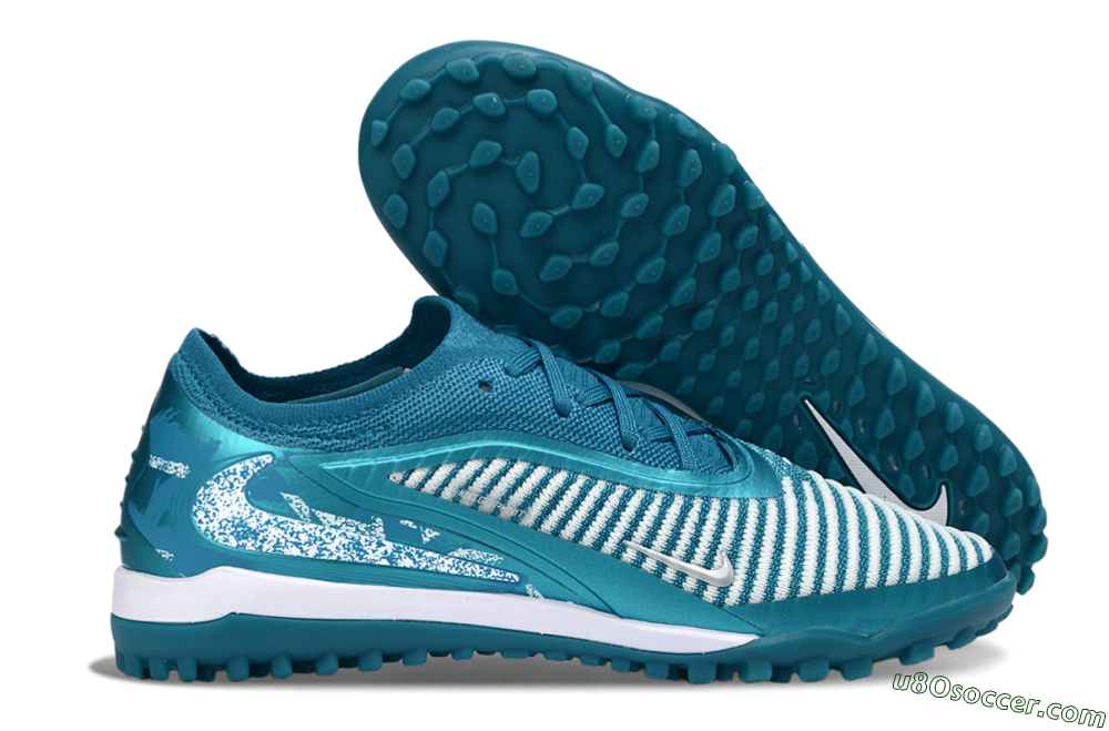 Nike Phantom 6 Low Elite TF Artificial Turf Soccer Shoes - Teal/Cool Teal/White Burst 1