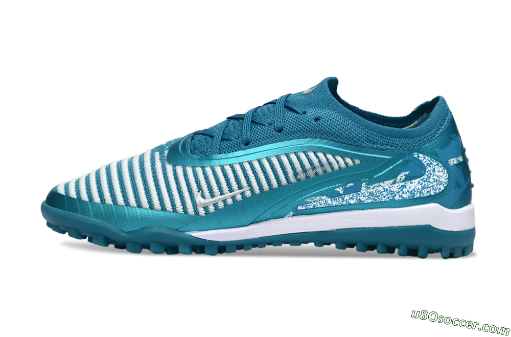 Nike Phantom 6 Low Elite TF Artificial Turf Soccer Shoes - Teal/Cool Teal/White Burst 2