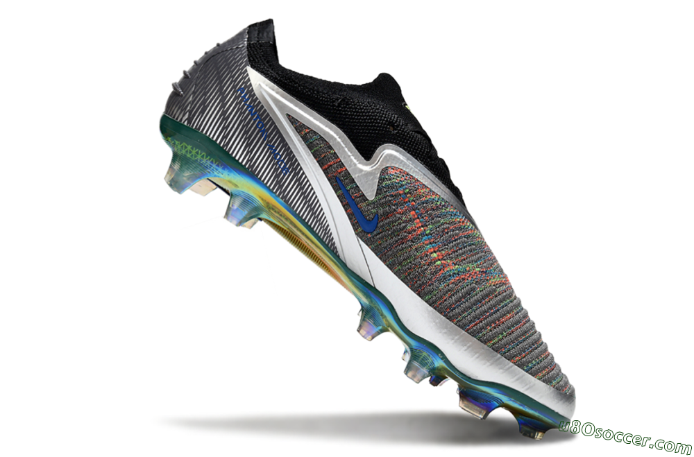 Nike Phantom 6 Low Elite FG Firm Ground Soccer Cleats - Black/Neon Green/Fiery Orange 4