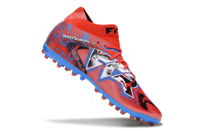 Puma Future 8 Ultimate MG Multi Ground Soccer Cleats - Red/Electric Blue/Fiery Red