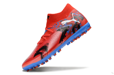 Puma Future 8 Ultimate MG Multi Ground Soccer Cleats - Red/Electric Blue/Fiery Red