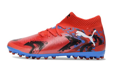 Puma Future 8 Ultimate MG Multi Ground Soccer Cleats - Red/Electric Blue/Fiery Red