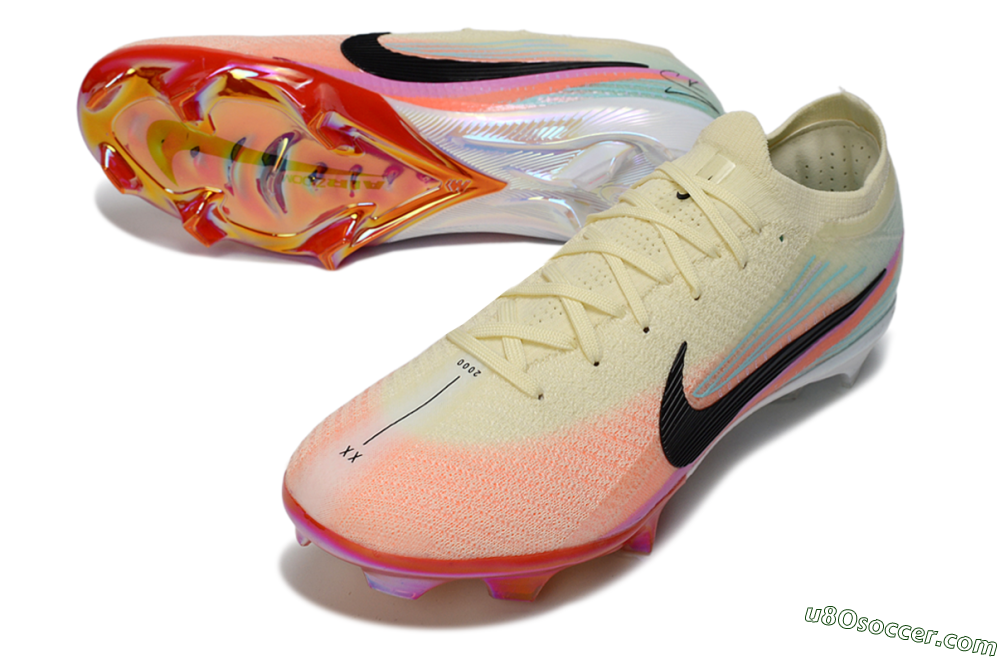 Nike Air Zoom Mercurial Vapor 16 Elite FG Firm Ground Soccer Cleats - Cream/Sunset Peach/Golden Pulse 3