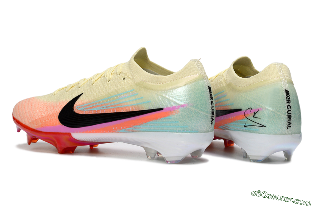 Nike Air Zoom Mercurial Vapor 16 Elite FG Firm Ground Soccer Cleats - Cream/Sunset Peach/Golden Pulse 4