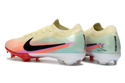 Nike Air Zoom Mercurial Vapor 16 Elite FG Firm Ground Soccer Cleats - Cream/Sunset Peach/Golden Pulse