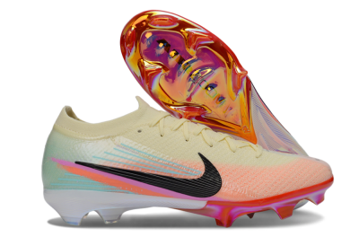 Nike Air Zoom Mercurial Vapor 16 Elite FG Firm Ground Soccer Cleats - Cream/Sunset Peach/Golden Pulse