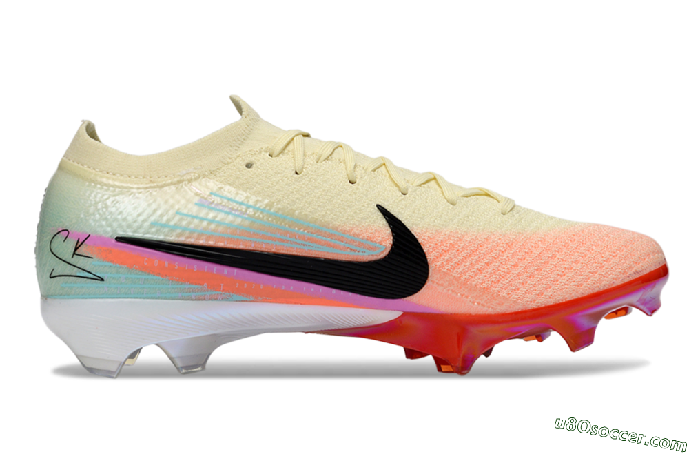Nike Air Zoom Mercurial Vapor 16 Elite FG Firm Ground Soccer Cleats - Cream/Sunset Peach/Golden Pulse 5